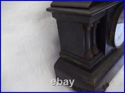 Antique Seth Thomas Clock 1880s Wind Up Mantle Adamantine 4 Column (WithKey) Works