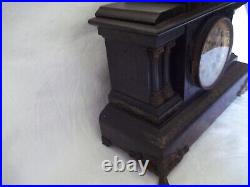 Antique Seth Thomas Clock 1880s Wind Up Mantle Adamantine 4 Column (WithKey) Works