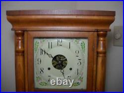 Antique Seth Thomas Column and Cornice Weight Driven Clock Nice Working Ca. 1885