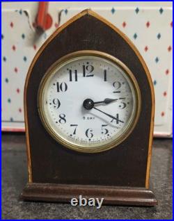 Antique Seth Thomas Como 8 Day Steeple Clock Small Desktop 5-1/4 Tall WORKS