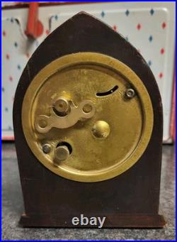 Antique Seth Thomas Como 8 Day Steeple Clock Small Desktop 5-1/4 Tall WORKS