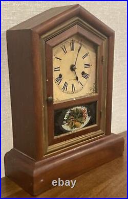 Antique Seth Thomas Cottage Clock For Parts Or Restoration