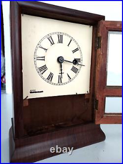 Antique Seth Thomas Cottage Clock From Galena Illinois Jewelers Watch 160 Main
