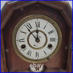 Antique Seth Thomas Cottage Parlor Weighted Mantle Clock withPainted Glass PARTS
