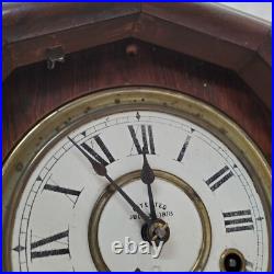 Antique Seth Thomas Cottage Parlor Weighted Mantle Clock withPainted Glass PARTS