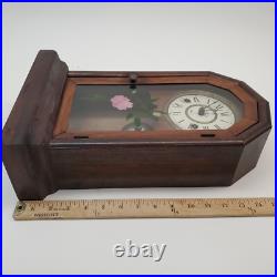 Antique Seth Thomas Cottage Parlor Weighted Mantle Clock withPainted Glass PARTS