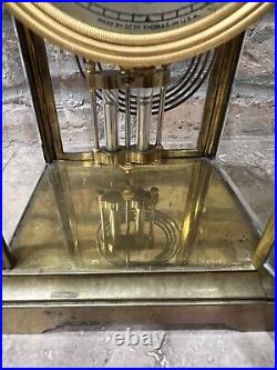 Antique Seth Thomas Crystal Regulator 48N Brass Empire Shelf Mantel Clock Works