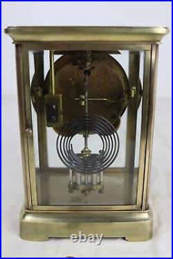 Antique Seth Thomas Crystal Regulator 48S Brass Empire Shelf Mantel Clock Works