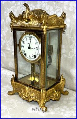Antique Seth Thomas Crystal Regulator Clock Empire No. 10 Striking Not Running