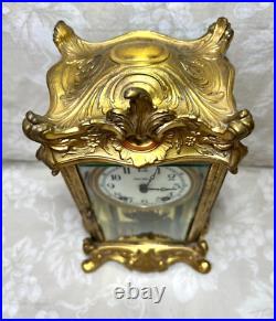 Antique Seth Thomas Crystal Regulator Clock Empire No. 10 Striking Not Running