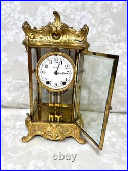 Antique Seth Thomas Crystal Regulator Clock Empire No. 10 Striking Not Running