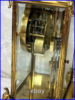 Antique Seth Thomas Crystal Regulator Clock Empire No. 10 Striking Not Running