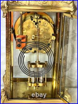 Antique Seth Thomas Crystal Regulator Clock Empire No. 10 Striking Not Running