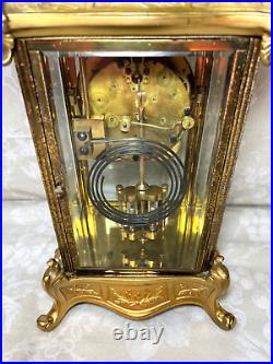 Antique Seth Thomas Crystal Regulator Clock Empire No. 10 Striking Not Running