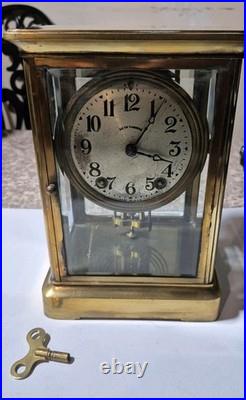 Antique Seth Thomas Crystal Regulator Mantel Clock 48S Movement (Working!)