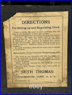 Antique Seth Thomas Dana #1 Adamantine Mantel Clock