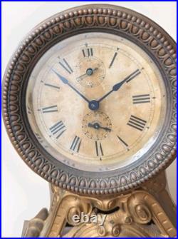 Antique Seth Thomas Desk Clock, Long Alarm, Copper/Bronze Metal case, 1909