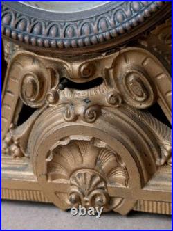 Antique Seth Thomas Desk Clock, Long Alarm, Copper/Bronze Metal case, 1909