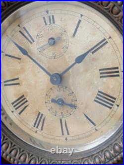 Antique Seth Thomas Desk Clock, Long Alarm, Copper/Bronze Metal case, 1909