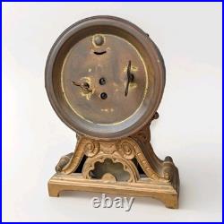 Antique Seth Thomas Desk Clock, Long Alarm, Copper/Bronze Metal case, 1909