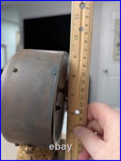 Antique Seth Thomas Desk Clock, Long Alarm, Copper/Bronze Metal case, 1909