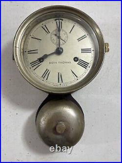 Antique Seth Thomas Detached Bell Ship Quarterdeck Clock