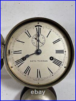 Antique Seth Thomas Detached Bell Ship Quarterdeck Clock