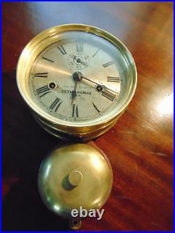 Antique Seth Thomas Detached Bell Ship Quarterdeck Clock- Runs Gauranteed