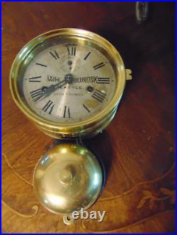 Antique Seth Thomas Detached Bell Ship Quarterdeck Clock- Runs Gauranteed