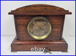 Antique Seth Thomas Ding Dong Strike Adamantine Mantel Clock (READ)
