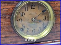 Antique Seth Thomas Ding Dong Strike Adamantine Mantel Clock (READ)