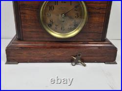 Antique Seth Thomas Ding Dong Strike Adamantine Mantel Clock (READ)