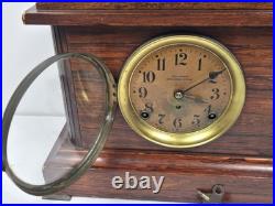 Antique Seth Thomas Ding Dong Strike Adamantine Mantel Clock (READ)