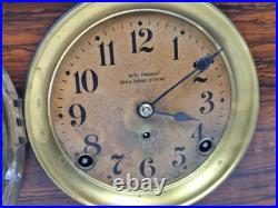 Antique Seth Thomas Ding Dong Strike Adamantine Mantel Clock (READ)