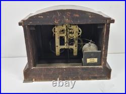 Antique Seth Thomas Ding Dong Strike Adamantine Mantel Clock (READ)
