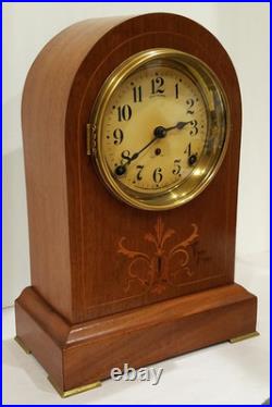 Antique Seth Thomas Doric Inlaid Mantel Clock 8-Day, Time/Strike, Key-wind
