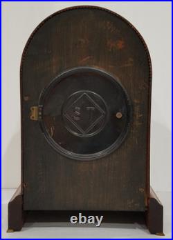 Antique Seth Thomas Doric Inlaid Mantel Clock 8-Day, Time/Strike, Key-wind