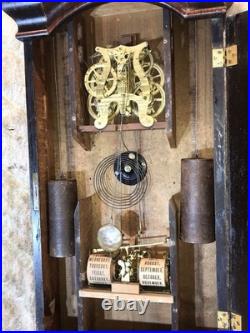 Antique Seth Thomas Double Dial, Calendar Strikes Clock, 2 Weight Driven Antique Seth Thomas Double Dial, Calendar Strikes Clock, 2 Weight Driven