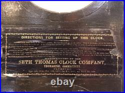 Antique Seth Thomas Double Dial, Calendar Strikes Clock, 2 Weight Driven Antique Seth Thomas Double Dial, Calendar Strikes Clock, 2 Weight Driven