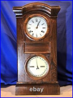 Antique Seth Thomas Double Dial, Calendar Strikes Clock, 2 Weight Driven Antique Seth Thomas Double Dial, Calendar Strikes Clock, 2 Weight Driven