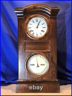Antique Seth Thomas Double Dial, Calendar Strikes Clock, 2 Weight Driven Antique Seth Thomas Double Dial, Calendar Strikes Clock, 2 Weight Driven