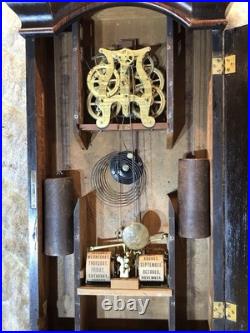 Antique Seth Thomas Double Dial, Calendar Strikes Clock, 2 Weight Driven Antique Seth Thomas Double Dial, Calendar Strikes Clock, 2 Weight Driven