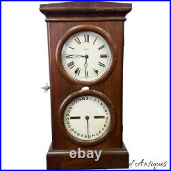 Antique Seth Thomas Double Dial calendar Clock clean 19th century case large