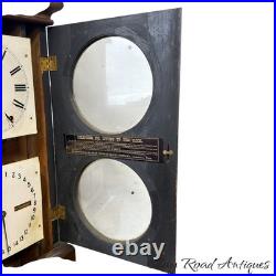 Antique Seth Thomas Double Dial calendar Clock clean 19th century case large