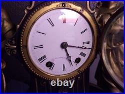 Antique Seth Thomas Double Figural Clock Runs & Strikes Fine