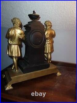 Antique Seth Thomas Double Figural Clock Runs & Strikes Fine