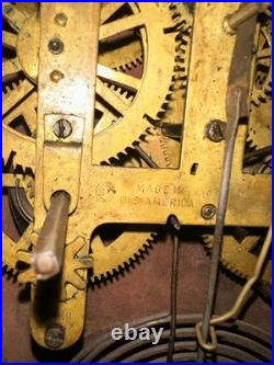 Antique Seth Thomas Drop Octagon Schoolhouse Wall Clock 8 Day Time Strike USA