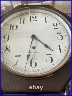 Antique Seth Thomas Drop Regulator Wall Clock with Key Working