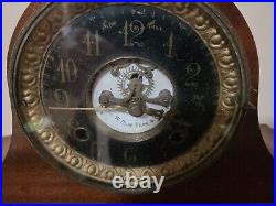 Antique Seth Thomas & Duke&Sons Brown & BlackFaceMantle Clock 1950s Untested