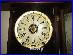 Antique Seth Thomas Eclipse Hanging Wall Clock with Alarm 8-Day Nice One
